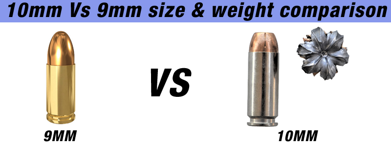 10mm Vs 9mm size & weight comparison