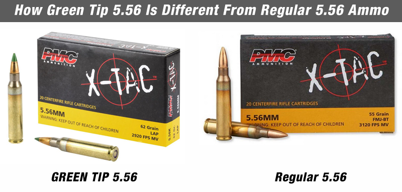 How Green Tip 5.56 Is Different From Regular 5.56 Ammo?