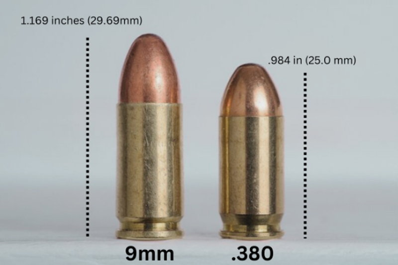 .380 Vs. 9mm: Bullet Weight & Size