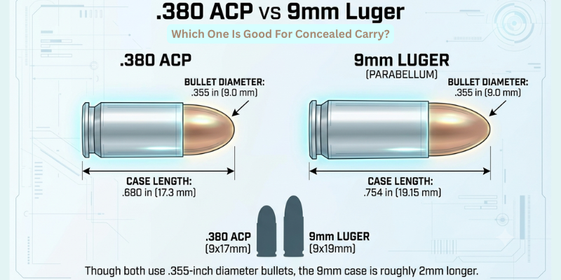9mm vs .380 caliber - Which One Is Good For Concealed Carry?
