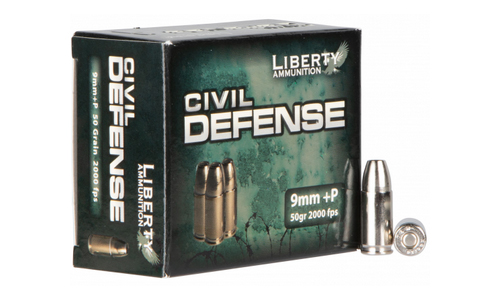 Liberty Ammunition Civil Defense 9mm Luger +P 50 grain