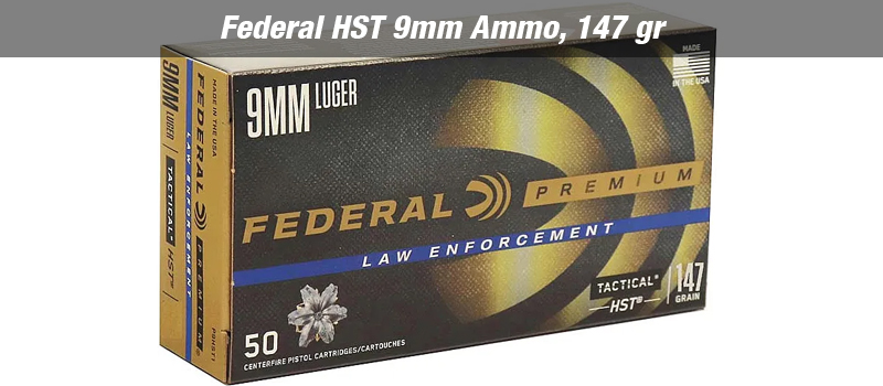 Federal HST 9mm Ammo, 147 gr