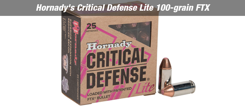 Hornady's Critical Defense Lite 100-grain FTX