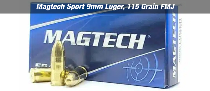 Magtech Sport 9mm Luger, 115 Grain FMJ