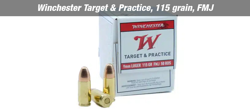 Winchester Target & Practice, 115 grain, FMJ