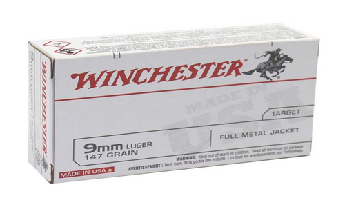 Winchester USA 9mm Luger 147 Grain Full Metal Jacket