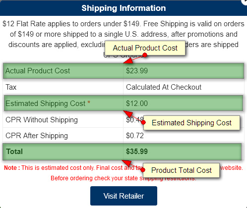 Shipping Cost As Per Your Location