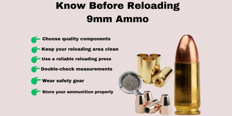 Important things to know before reloading 9mm ammo