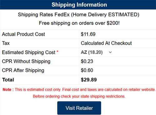 Estimate Shipping Cost