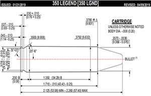 Specifications 350 Legend Ammo