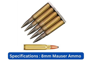Specifications 8mm Mauser Ammo