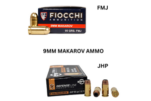 Types of 9mm Makarov Ammo