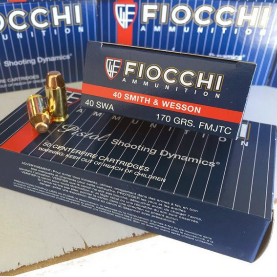 Fiocchi 40 S W 170 gr  FMJ 40SWA 50 rnd box