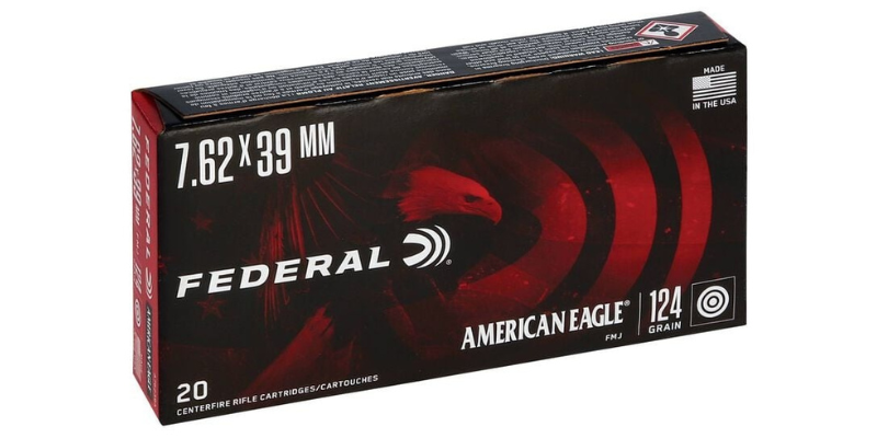 Federal American Eagle 7.62x39mm Ammo 124gr FMJ