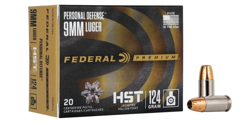 Federal 9mm HST 124 Grain JHP Ammo