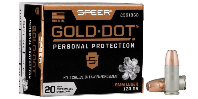 Speer Gold Dot 9mm 124 Grain Ammo