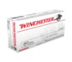 Winchester  40 S W 165gr FMJ - USA40SW - 50rd Box 