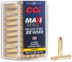 CCI  22 MAG  WMR  MAXI-MAG 40GR JHP - CCI24 - 50RD Box