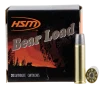 HSM - Bear Load -   44 Remington Magnum 305 Grain Wide Flat Nose Brass Cased - Pistol Ammo  -  20RD Box