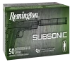 Remington Subsonic  45 ACP 230 Grain Flat Nose Enclosed Base  -  Pistol Ammo  -  50RD Box - 28428