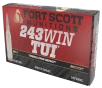 Fort Scott Munitions 243 WINCHESTER 58 Grain - Rifle Ammo - 20RD Box - 243-058-SCV