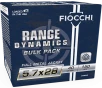 Fiocchi Range Dynamics 5 7x28mm 40 Grain FMJ Brass - Pistol Ammo  -  150RD Box - 57FMJ40