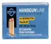 PPU  44 Remington Magnum 240 Grain - JHP - Brass Cased - Pistol Ammo  -  50RD Box - PPH44MH