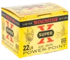Winchester Super-X  22 Long Rifle 40 Grain Copper Plated Hollow Point Brass Cased - Rimfire Ammo - 222 Rounds - X22LRPPB