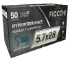 Fiocchi Hyperformance Defense 5 7x28mm 35grain Jacketed Frangible Brass Cased - Pistol Ammo  -  50RD Box - 57JF35