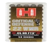 Hornady Critical Defense  22 Winchester Magnum Rimfire 45 Grain Flex Tip EXpanding Brass Cased - Rimfire Ammo - 50RD Box - 83200