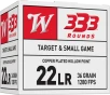 Winchester 333  22 Long Rifle 36 Grain Copper Plated Hollow Point - Rimfire Ammo - 333 Rounds - 22LR333HP