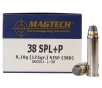 Magtech 38 Special 125 Grain Semi Jacketed Soft Point Flat Brass Cased - Pistol Ammo  -  50RD Box - 38D