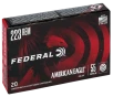 Federal FMJ BOAT-TAIL  223 55 Grain - FMJ - Boat Tail Brass Cased - Rifle Ammo - 20RD Box - AE223
