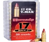 Hornady Varmint Express Rimfire  17 Hornady Mach 2 17 Grain V-MAX Brass Cased - Rimfire Ammo - 50RD Box - 83177