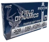 Fiocchi Field Dynamics  308 Winchester 150 Grain PSP Rifle Ammo - 20RD Box - 308BFOA