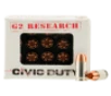 G2 Research Civic Duty 380 ACP 64 Grain Copper Expansion Projectile G00621  Box 