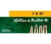 Sellier  amp  Bellot Rifle 7x57mm Mauser 173 Grain Soft Point Cut-Through Edge  Box 