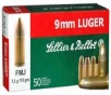 Sellier   Bellot SB9A Handgun 9mm Luger 115 gr Full   