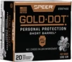 Speer 23974GD Gold Dot Personal Protection Short   