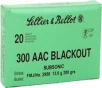 Sellier   Bellot SB300BLKSUBA Rifle 300 Blackout 200   