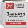 Winchester Ammo W9NATO50 USA 9mmNATO 124gr Full Metal   