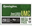 Remington UMC 9mm Luger 115-Grain Full Metal Jacket Centerfire Handgun Ammunition - 250 Rounds