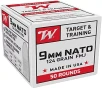 Winchester 9mm NATO 124-Grain Ammunition - 50 Rounds
