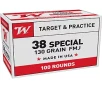 Winchester  38 Special 130-Grain Centerfire Handgun Ammunition - 100 Rounds