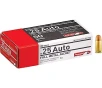 Aguila Ammunition  25 Auto 50-Grain Centerfire Ammunition - 50 Rounds