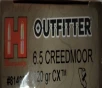 6 5 Creedmoor Hornady Outfitter 120 gr  CX 20 rnds 2925 fps  Brass M-ID  814874 UPC  090255719789