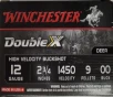 12 Gauge Winchester Double-X 2 3 4 in  9 Pellets 00 Buckshot 5 rnds Copper Plated M-ID  SB1200 UPC  020892017344