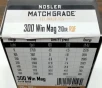 300 Win Mag Nosler Match Grade 210 gr  RDF HPBT Hollow Point Boat Tail 20 rnds 2750 fps  Brass M-ID  60158 UPC  054041601580