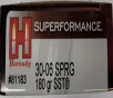 30-06 Springfield Hornady 180 gr  SST 20 rnds 2820 fps  Brass M-ID  81183 UPC  090255811834