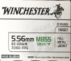 5 56 Winchester M855 62 Grain Green Tip Full Metal Jacket 20 Rounds M-ID  USA855K UPC  020892228474